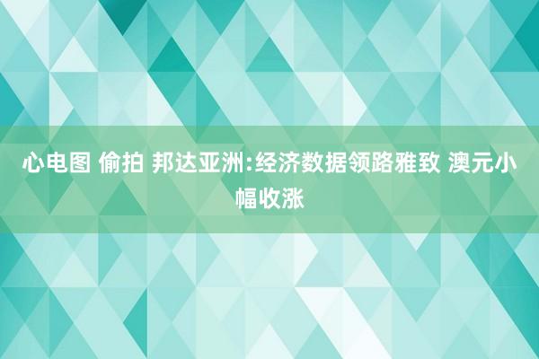 心电图 偷拍 邦达亚洲:经济数据领路雅致 澳元小幅收涨